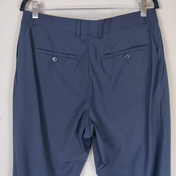 Hugo Boss Virgin Wool Blend Passolini Movie Navy Suit Dress Pants 40R Trousers - Picture 8 of 16